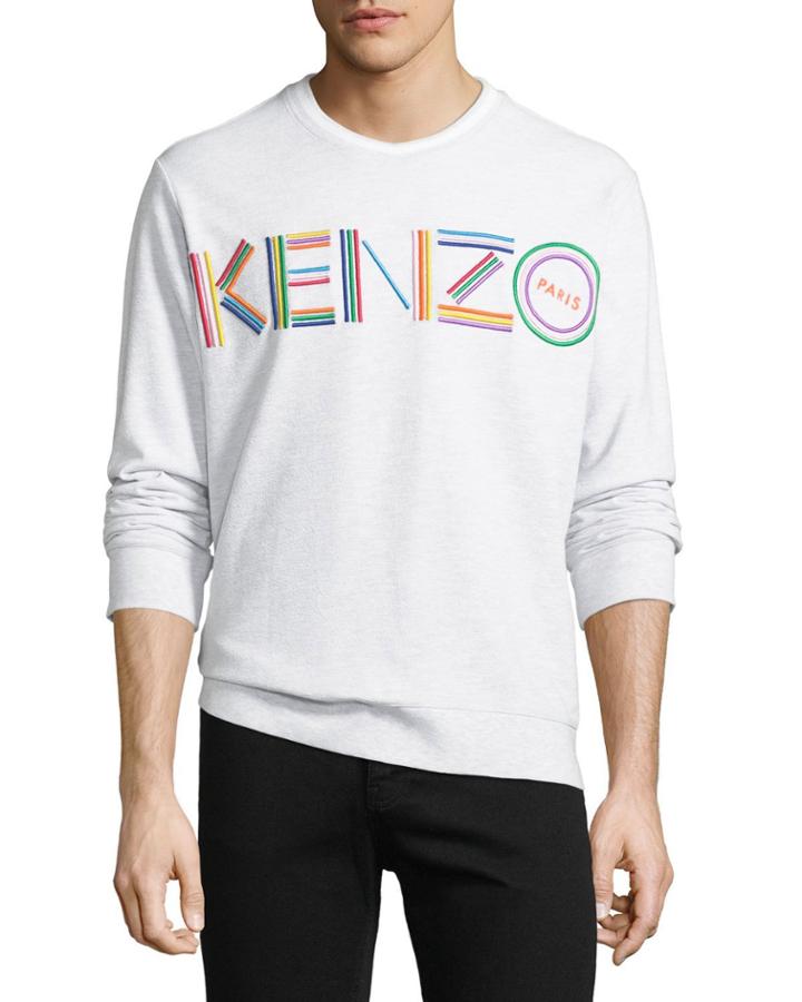 Men's Multicolor Logo Crewneck Cotton