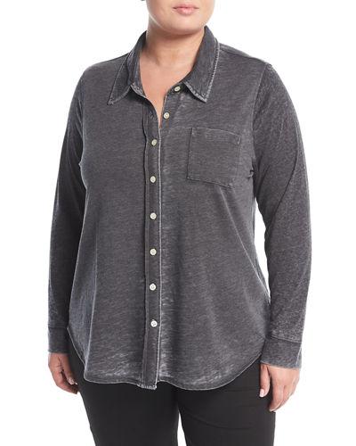 Long-sleeve Burnout Shirt,