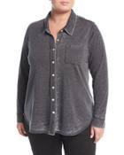 Long-sleeve Burnout Shirt,