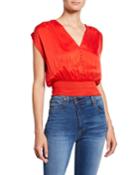 Lorretta Smocked Sleeveless Silk