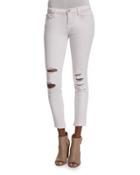 Low-rise Distressed Cropped Jeans