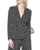 Jenise Double-breasted Polka-dot Blazer