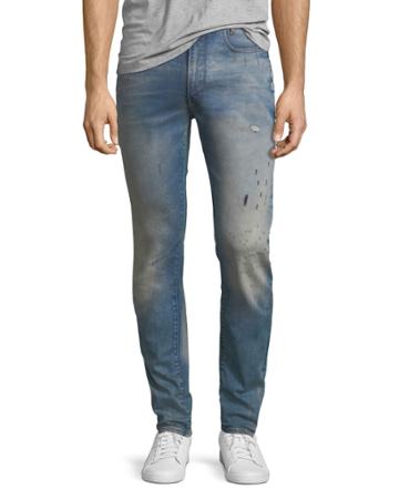 D-staq 3d Super Slim Jeans In Light Aged Restored