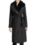 Faux-fur Collared