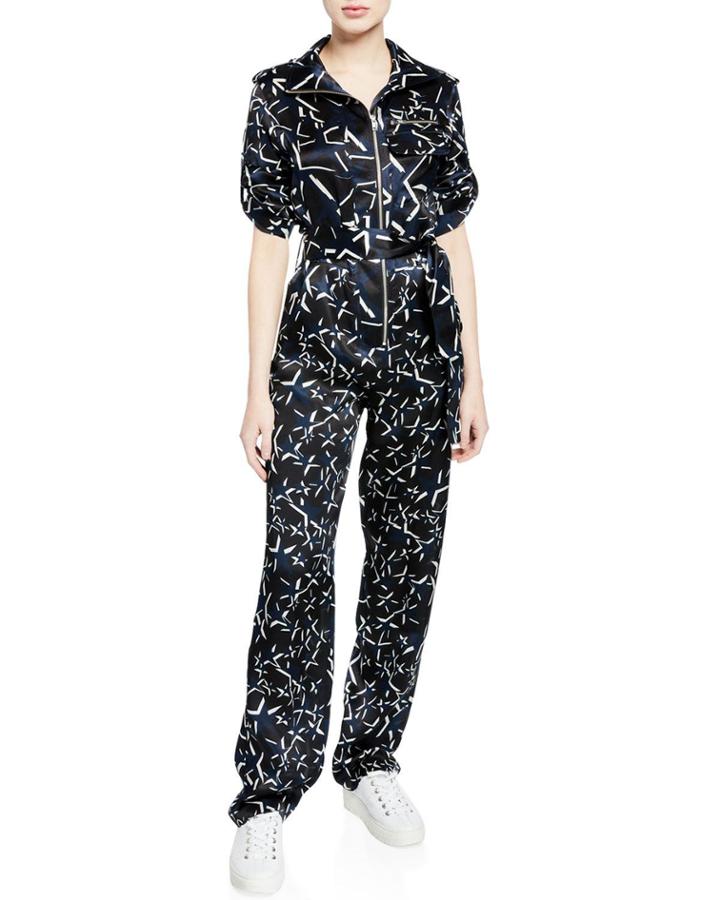 Benjamin Long-sleeve Printed Jumpsuit