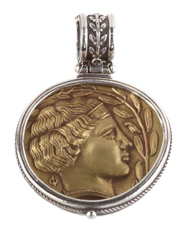 Round Bronze Coin Pendant