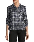 Elisa Plaid Cashmere Top