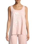 Scoop-neck Tank W/ Tonal Floral