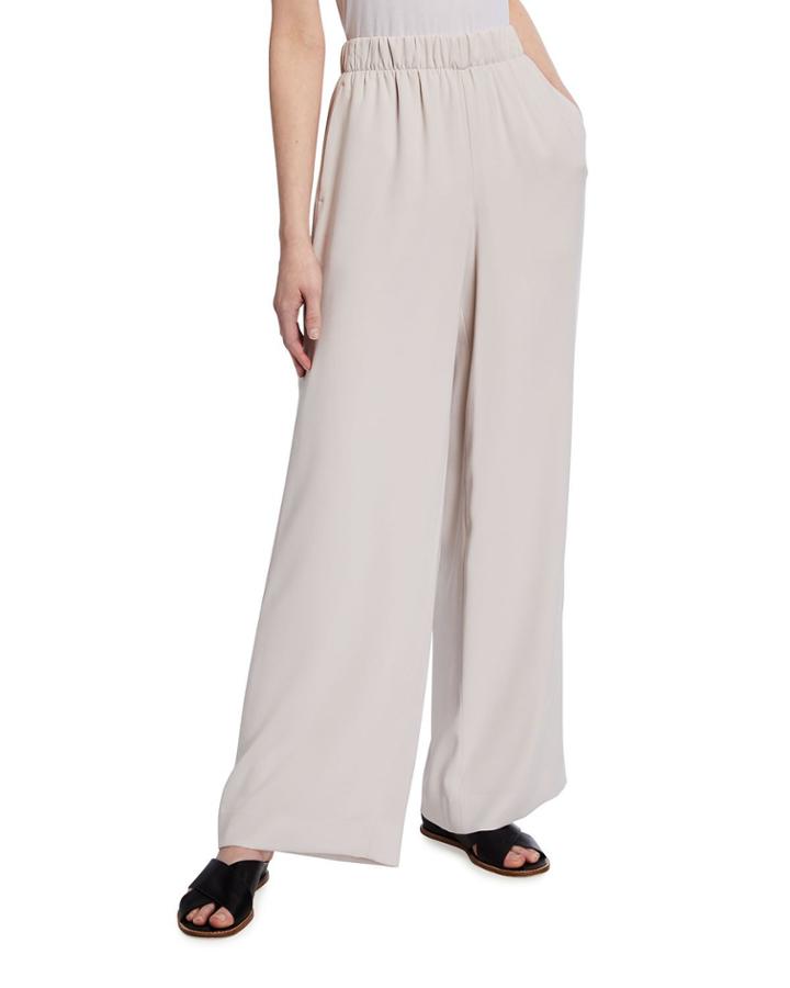 Wide-leg Pull-on Trousers