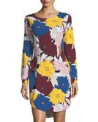 Cowl-back Floral-print