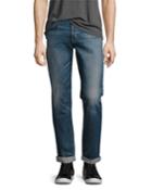 Men's Blake Double-cuff Slim-straight Jeans, Blue