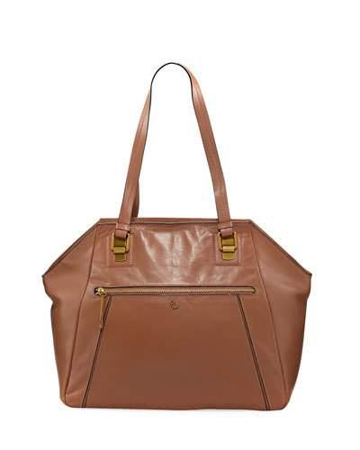 Faro Leather Shoulder Tote Bag