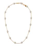 Short Pearl-illusion Necklace, White
