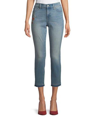 Alina Embroidered Ankle Jeans