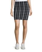 Teslianna Lustrate Plaid Skirt, Blue Pattern