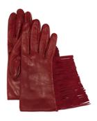 Leather Gloves W/fringe