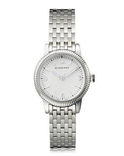 Stainless Steel Check-dial Bracelet Watch