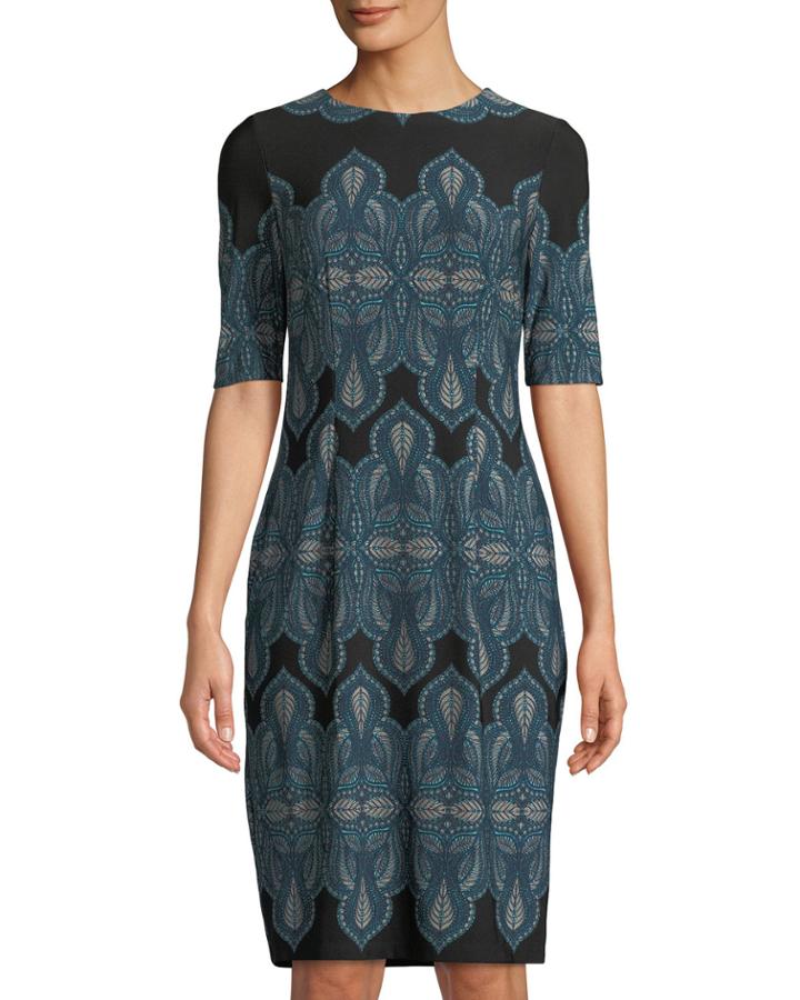 Leaf-print Half-sleeve