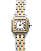Pre-owned 18k Panth&#232;re De Cartier Bracelet Watch, Two-tone