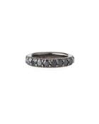 18k White Gold Black Diamond Band Ring,