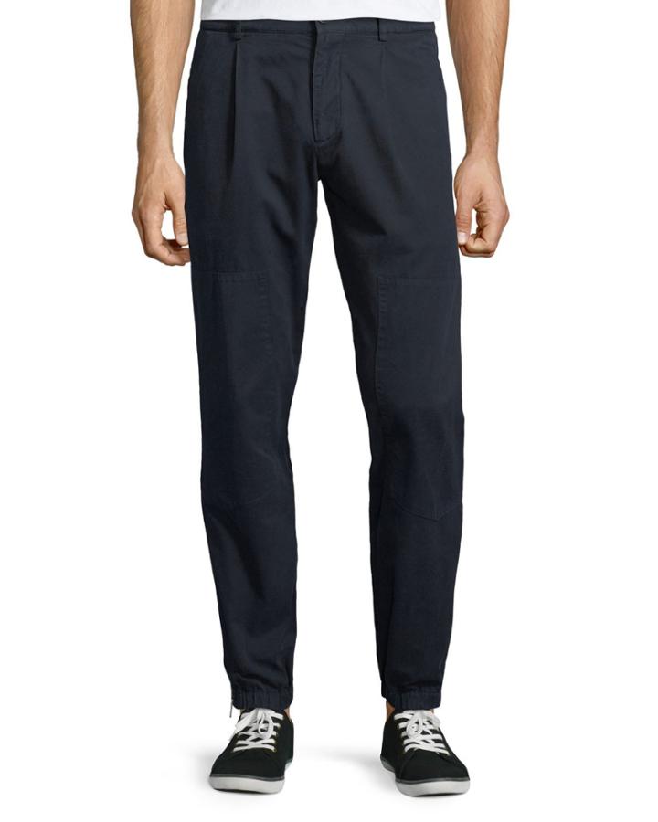 Men's Tie-dye Cotton Pants With Zip Cuffs