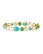 18k Rock Candy Mixed Hinge Bracelet In Pacific