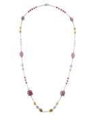 Multicolor Sapphire Chain Necklace