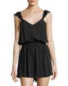 Ruffled-strap Coverup Playsuit
