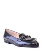 Exotic-print Kiltie Ballet Flats