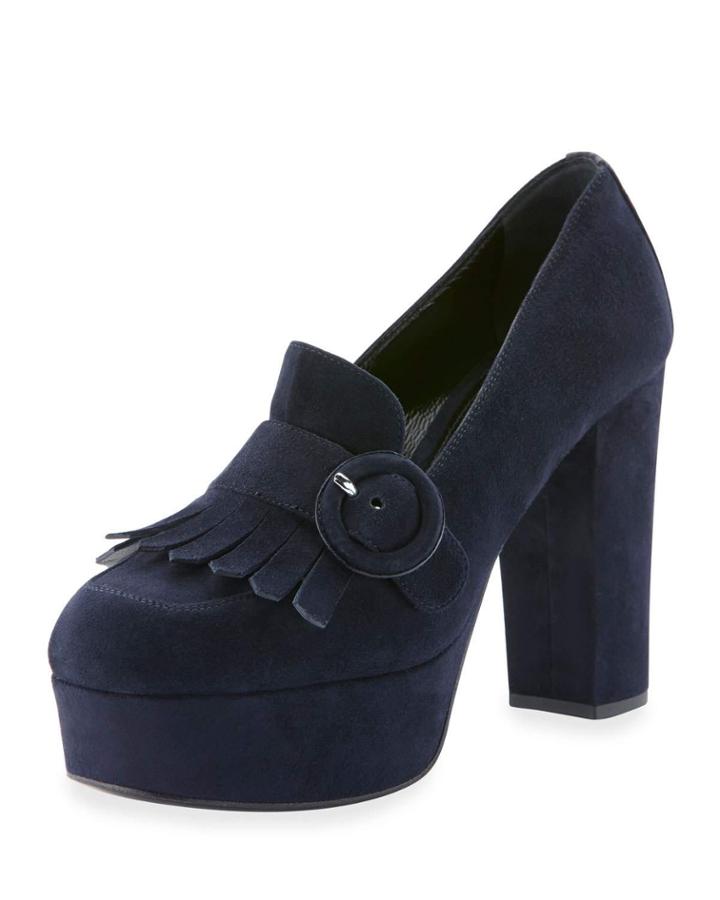 Suede Platform Kiltie