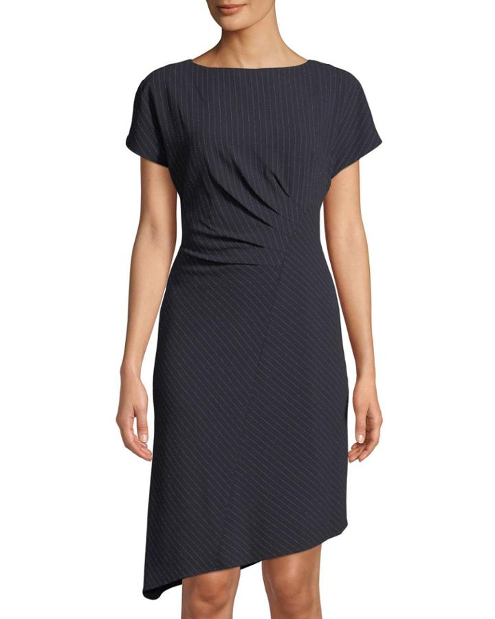 Pin Stripe Draped Front