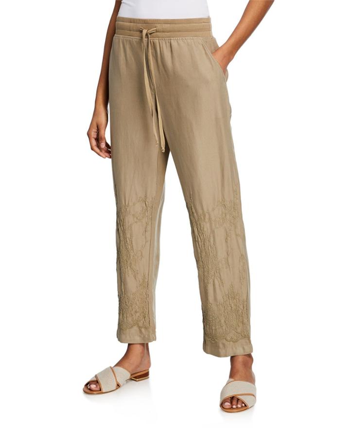 The Collector's Embroidered Straight-leg Pants