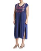 Ariella Embroidered Maxi Dress,
