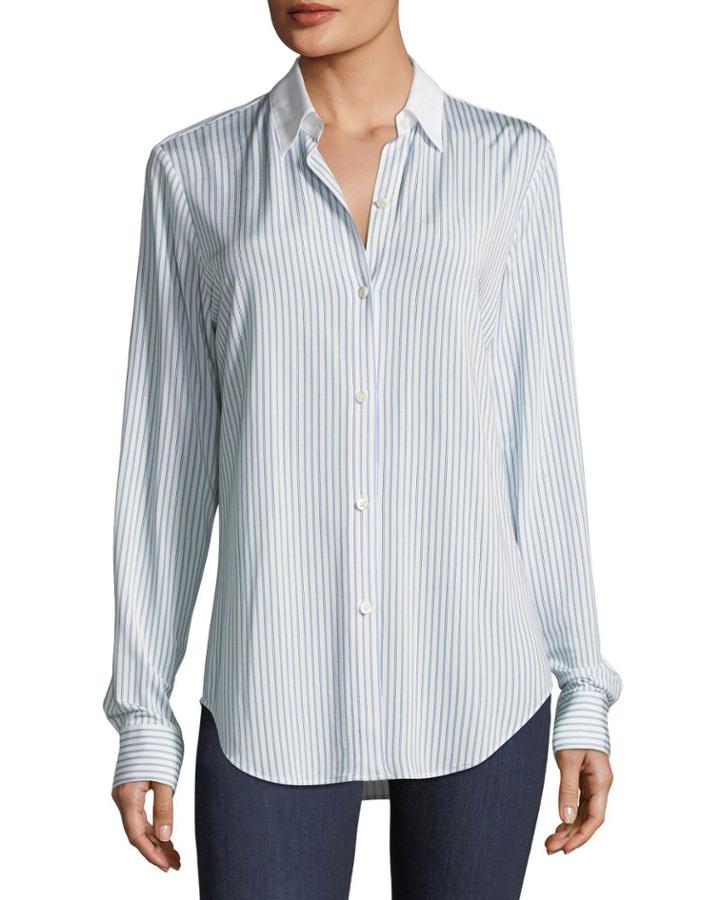 Essential Button-down Jersey Double-stripe