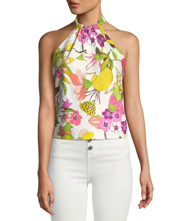 Tamika Top Secret Garden Halter Top
