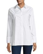 Taylor Button-front Poplin Blouse