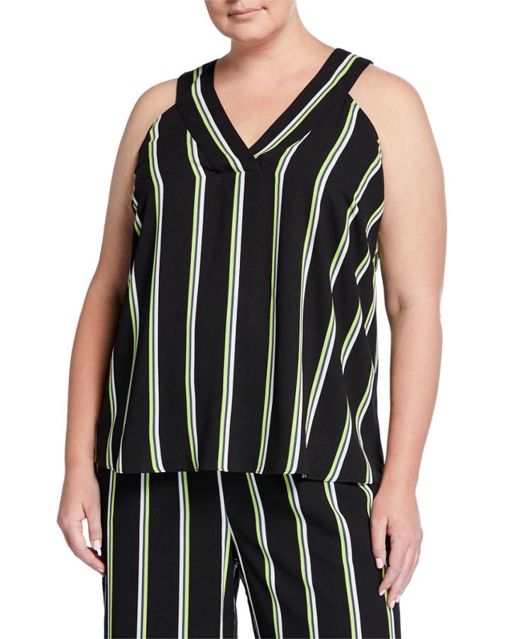 Plus Size Edina Striped Racerback Tank