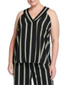 Plus Size Edina Striped Racerback Tank