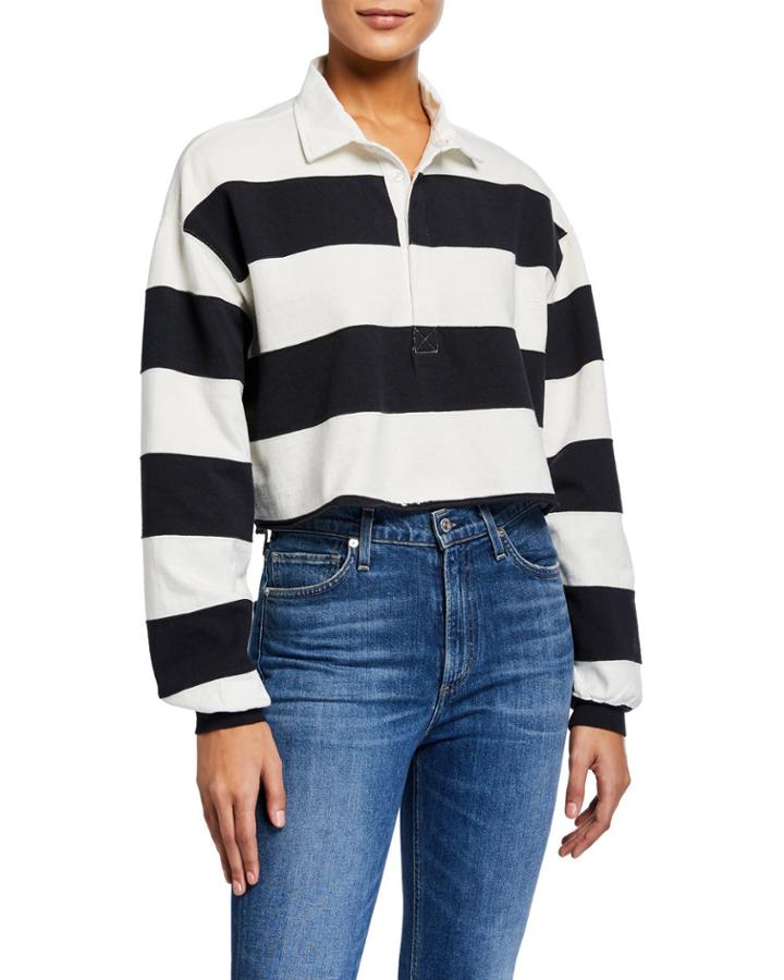 The 65 Rugby Striped Crop Tee