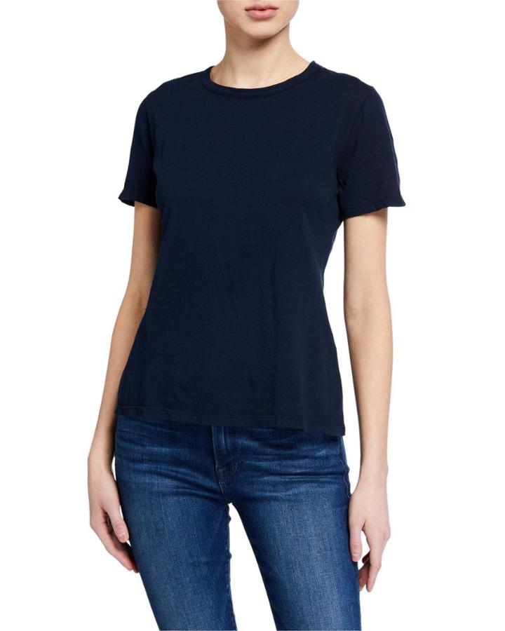 Seamed Short Sleeve Tee, Blue