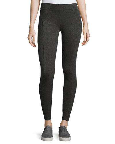 Riley Stretch-knit Leggings, Charcoal