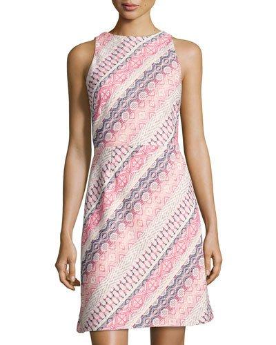 Striped Jacquard Sheath Dress,