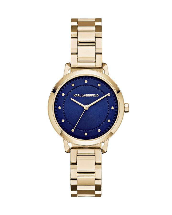 34mm Vanessa Bracelet Watch, Golden/blue