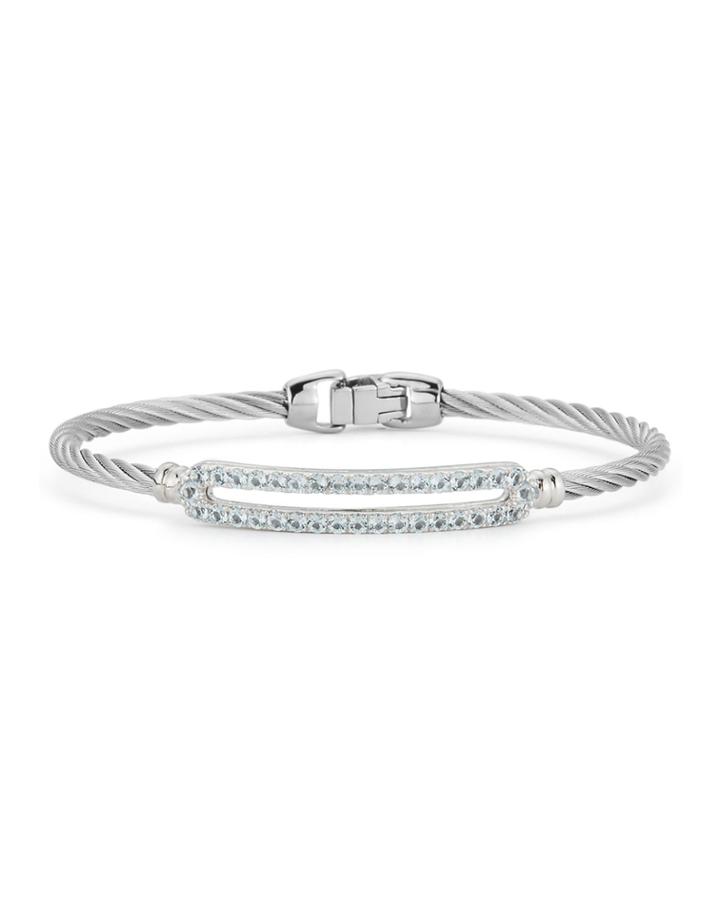 Blue Topaz Open-cord Bracelet,