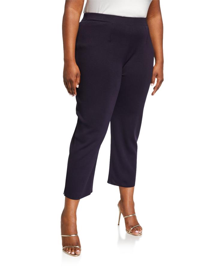 Plus Size Pull-on Cropped Pants