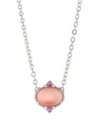 Allure Oval Pink Mother-of-pearl Doublet Pendant Necklace