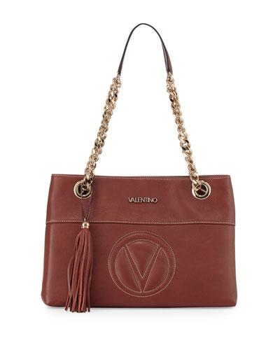 Karina Leather Shoulder Bag, Bread