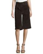 Le Gaucho Cropped Pants, Dark Brown