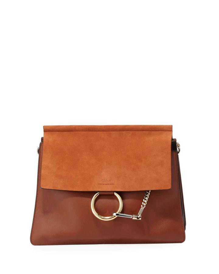 Classic Tobacco Suede Crossbody Bag