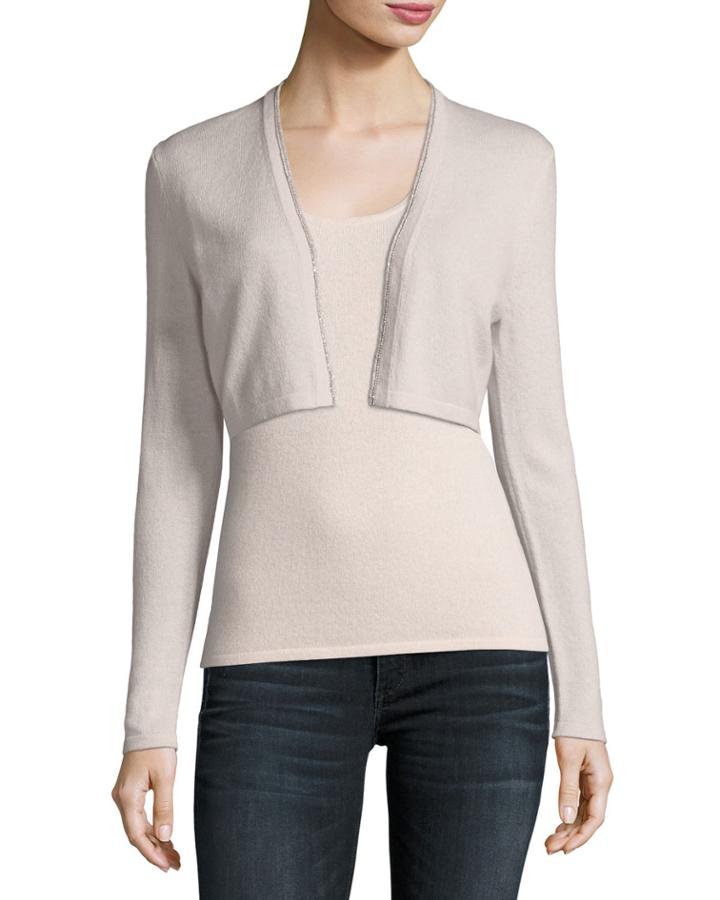 Metallic Chain-trim Cashmere
